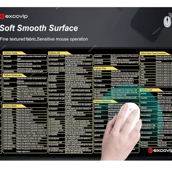 Python Commands Shortcuts Mouse Pad - Picture 4 of 8